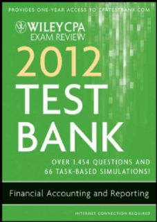 Wiley Cpa Exam Review 2012, Financial Accounting and Reporting, Test
