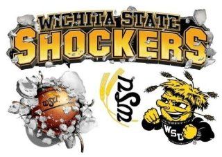Wichita State Shockers Wallcrasher Wall Decal   Multi Logo