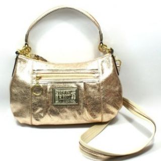 Coach Poppy Leather Groovy Handbag/ Cross Body Bag (Gold