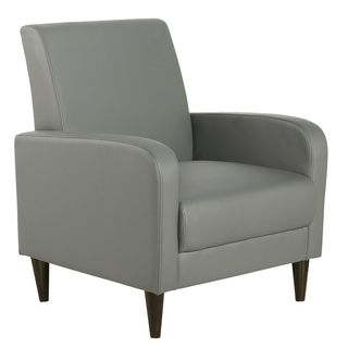 Cool Grey Faux Leather Chair