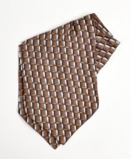 New TheDapperTie Brown Color Silk Printed Ascot SPA2130