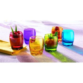 de 6 verres 27.5 cl en verre coloré   Forme basse   Contenance  27