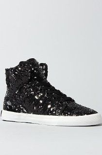 com SUPRA The A Morir Skytop Sequined Sneaker in Black,5,Black Shoes
