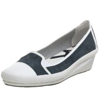 AK Anne Klein Womens Kaia Flat,Blue/White,6 M US: Shoes