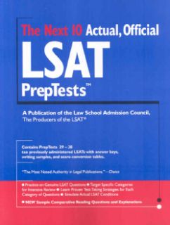 The Next 10 Actual, Official LSAT PrepTests (Paperback) Today $20.78