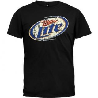 Miller Lite   Distressed Logo T Shirt   Small Clothing