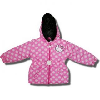 Hello Kitty Winter Coat for girls w/black faux fur trim
