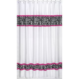 Pink Funky Zebra Shower Curtain