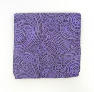 100% Silk Woven Lavender Inspire Paisley Pocket Square