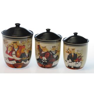 Certified International Days of Wine 3 Piece Canister Set