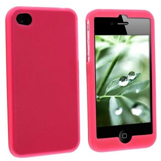 Hot Pink Silicone Case for Apple iPhone 4