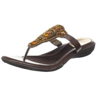 : Mootsies Tootsies Womens Kirkby Thong Sandal,Brown,9.5 M US: Shoes