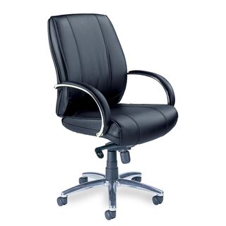 Mayline Optima Mid Back Executive Leather Chair