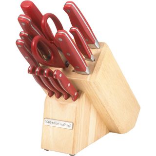 KitchenAid 13 piece Red handled Cutlery Set