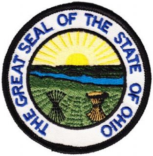 Ohio   3 Round State Seal Patch: Clothing