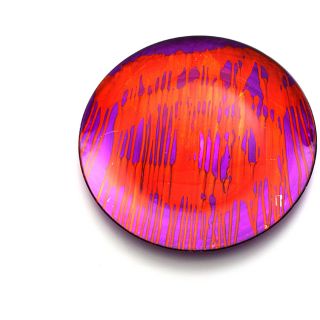 Arda Glassware Batique Purple/ Orange 13 inch Charger Plates (Set of 4
