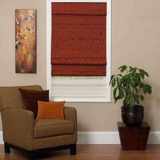 Antique Red Fabric Roman Shade (35 in. x 72 in.)