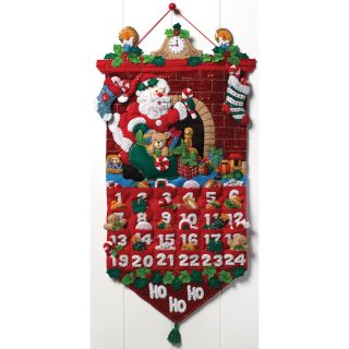 Must Be Santa Advent Calendar Felt Applique Kit 13x25 Today $29.99