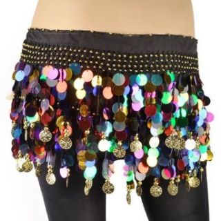 BellyLady Belly Dance Hip Scarf With Colorful Paillettes