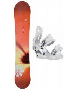 24/7 Womens Orange Snowboard 160 cm and Dub Bindings