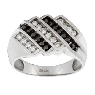 1ct TDW Black/ White Diamond Ring (H I, I2) (Size 11)