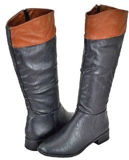 Bamboo Asiana 62 Black Women Riding Boots, 6.5 M US: Shoes