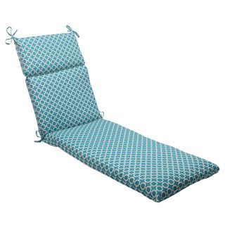 Pillow Perfect Outdoor Hockley Teal Chaise Lounge Cushion