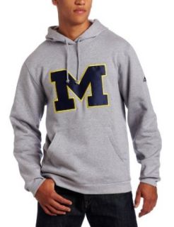 NCAA Mens Michigan Wolverines Playbook Fleece Grey Hoodie