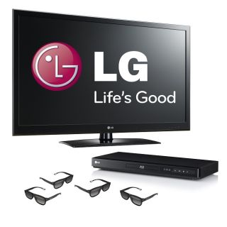 LG 42LW5300 42 1080P 120HZ 3D LED with 3D Blue Ray Player and 3D