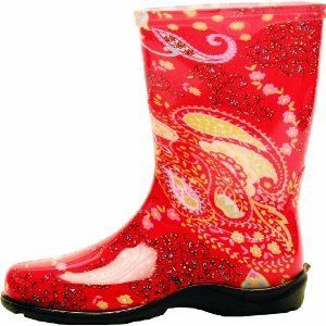 Sloggers Red Paisley Rubber Boots (11) Shoes