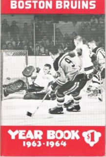 1963 64 Boston Bruins Yearbook John Bucyk on the cover