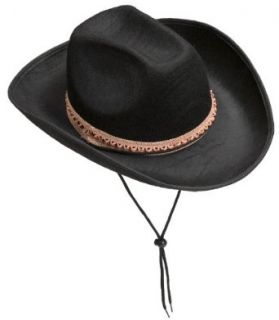 Felt Cowboy Hat (Black) Adult Accessory Clothing