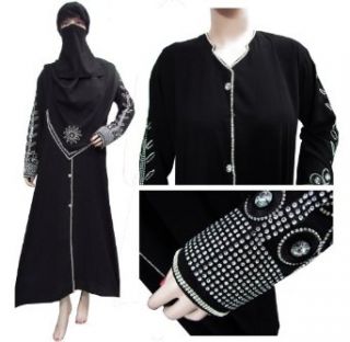 Ibaexports Beautiful Black 3 Pcs Abaya Hijab Set Muslim