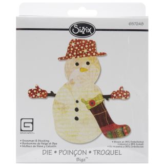Basic Grey Sizzix Figgy Pudding Snowman & Stocking Die Today $19.99
