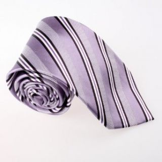 Purple Stripes Woven Silk Tie Gift Box Set medium orchid