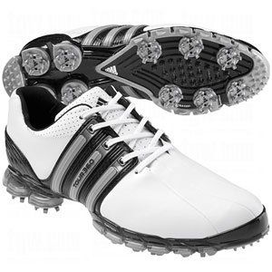 360 Mens Golf Shoes, White / Black / Metalic Silver, 9 W (US) Shoes
