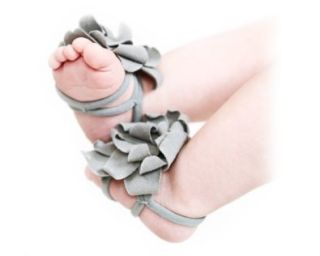 Baby Girl Cotton Pram Barefoot Shoes Infant Toddler Socks Gray: Shoes