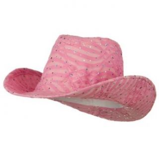 Glitter Cowboy Hat   Pink W18S67F Clothing