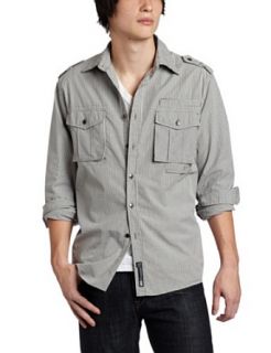 Southpole Mens Long Sleeve Gingham Button Down Shirt