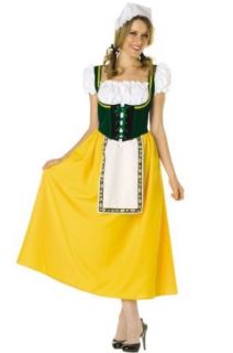 Milk Maiden   Green Peasant Lace   Up Dress, Cap