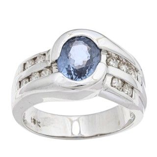 Encore by Le Vian 18k Gold Sapphire and 1/3ct TDW Diamond Ring (I J