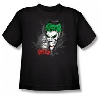 Batman   Joker Sprays The City Youth T Shirt In Black
