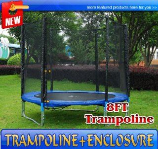 Frugah Outdoor Round 8FT Trampoline With Frame Pad Safety