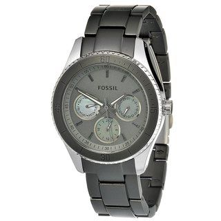 Fossil Womens Grey Aluminum and Steel Stella Watch