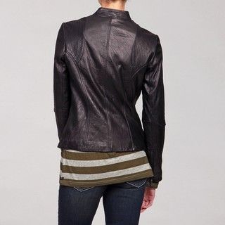 DKNY Womens Lambskin Leather Jacket