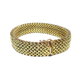 14k Yellow Gold Italian Woven Estate Bracelet