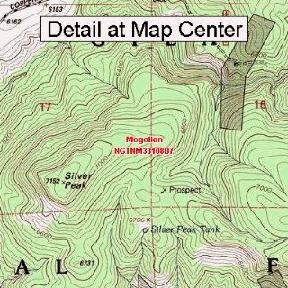 USGS Topographic Quadrangle Map   Mogollon, New Mexico