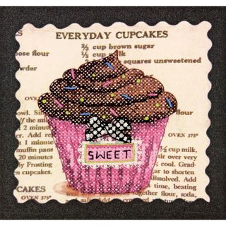 Everyday Cupcakes Mini Stamped Cross Stitch Kit 6X6