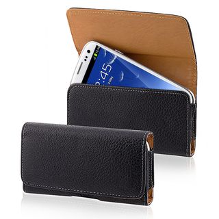 BasAcc Black Leather Case for Samsung Galaxy S III/ S3 i9300