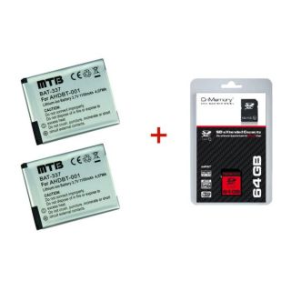 MRTECH   KIT 0335   2 Batteries + Carte SD 64Go pour Gopro Hero2   2